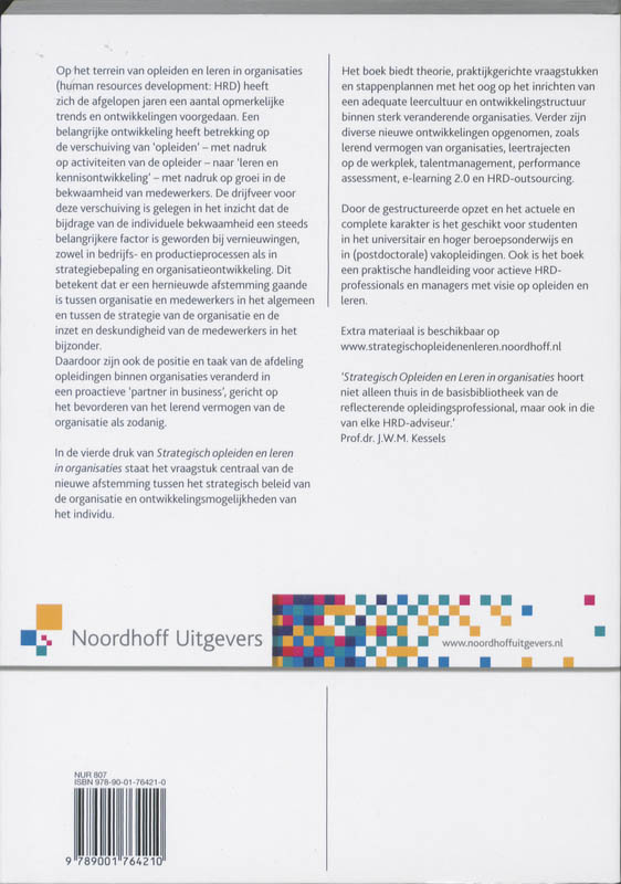 Achterkant van Strategisch opleiden en leren in organisaties