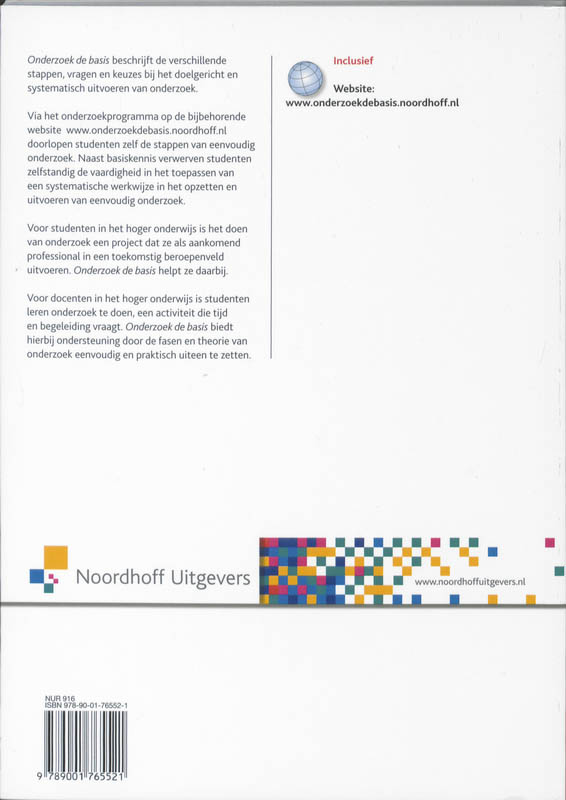Achterkant van Onderzoek de basis