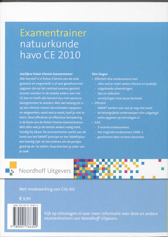 Achterkant van Havo CE 2010