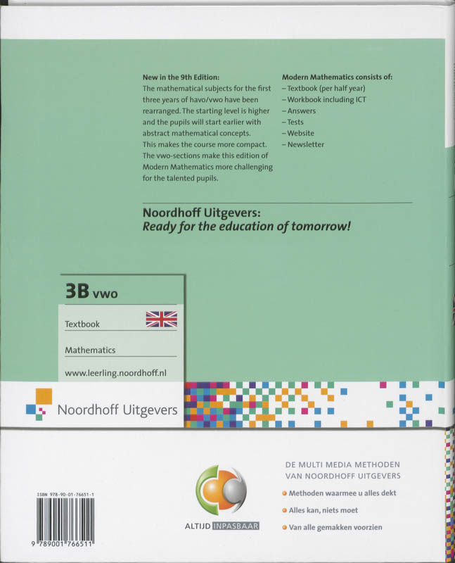 Achterkant van Tekstboek 3