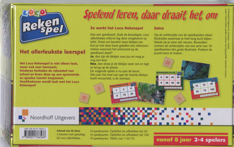 Achterkant van Loco Rekenspel