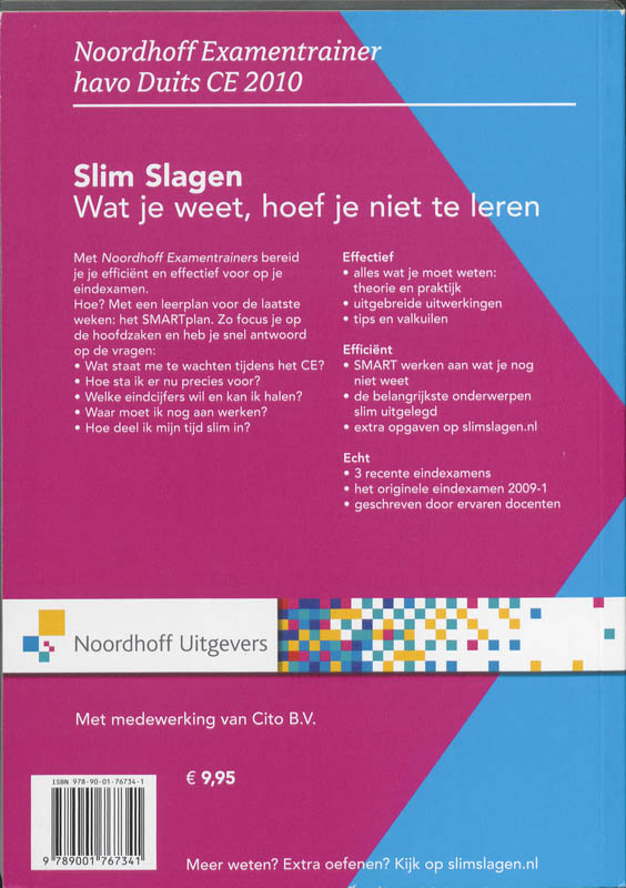 Achterkant van Havo Duits CE 2010