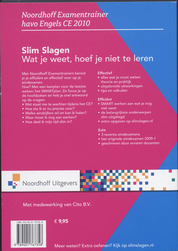Achterkant van Havo Engels Ce 2010