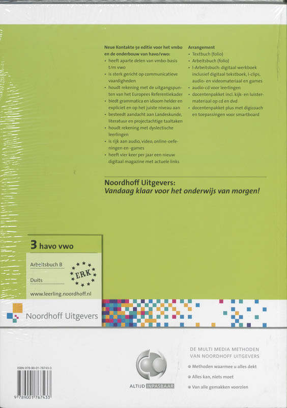 Achterkant van Arbeitsbuch A+B