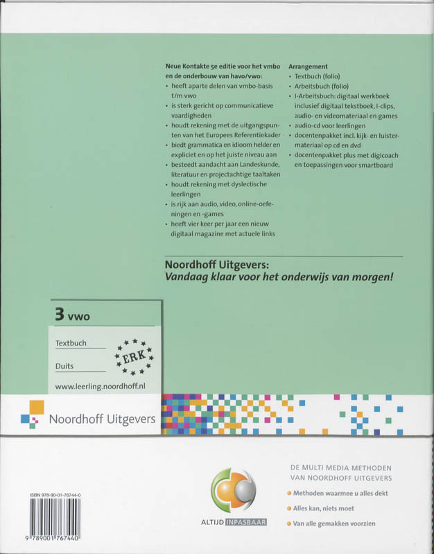 Achterkant van Textbuch