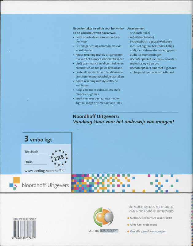 Achterkant van Textbuch