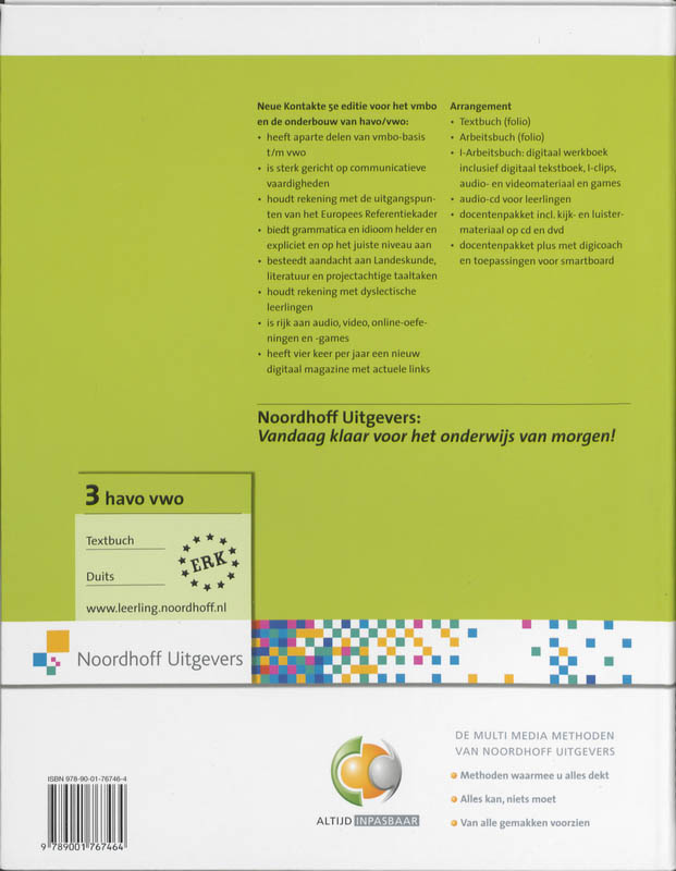 Achterkant van Textbuch