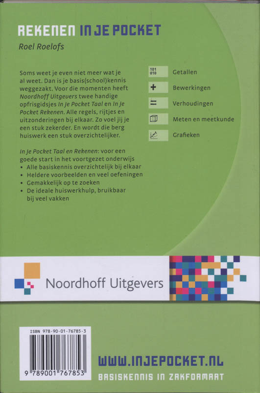 Achterkant van In je pocket Rekenen