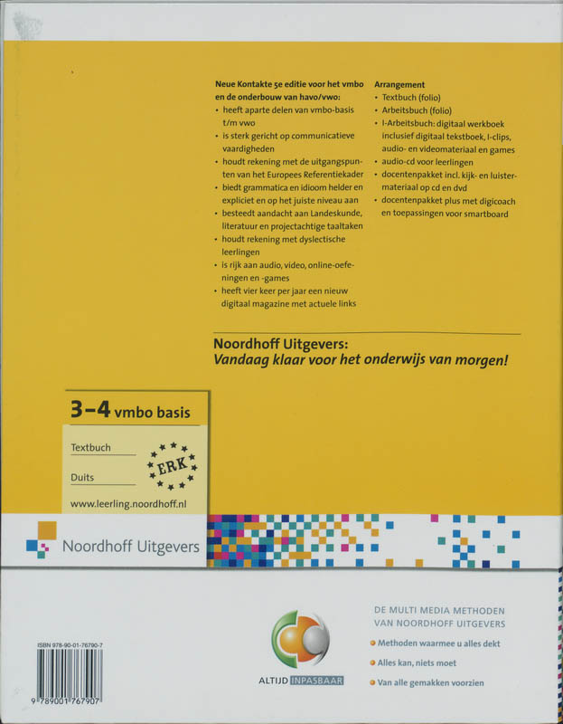 Achterkant van Textbuch