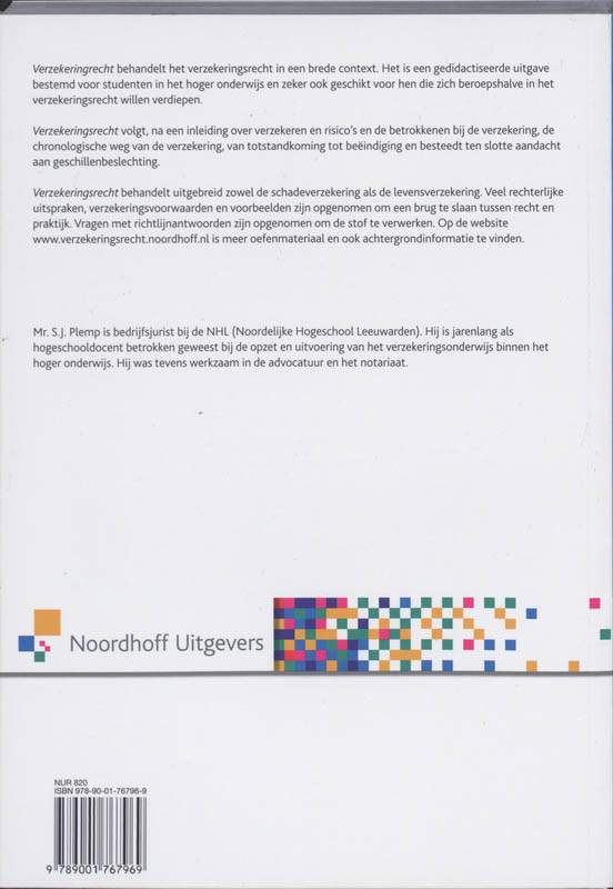 Achterkant van Verzekeringsrecht