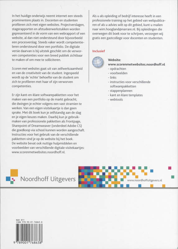 Achterkant van Scoren met websites
