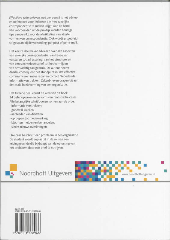 Achterkant van Effectieve zakenbrieven