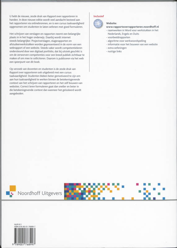 Achterkant van Rapport over rapporteren