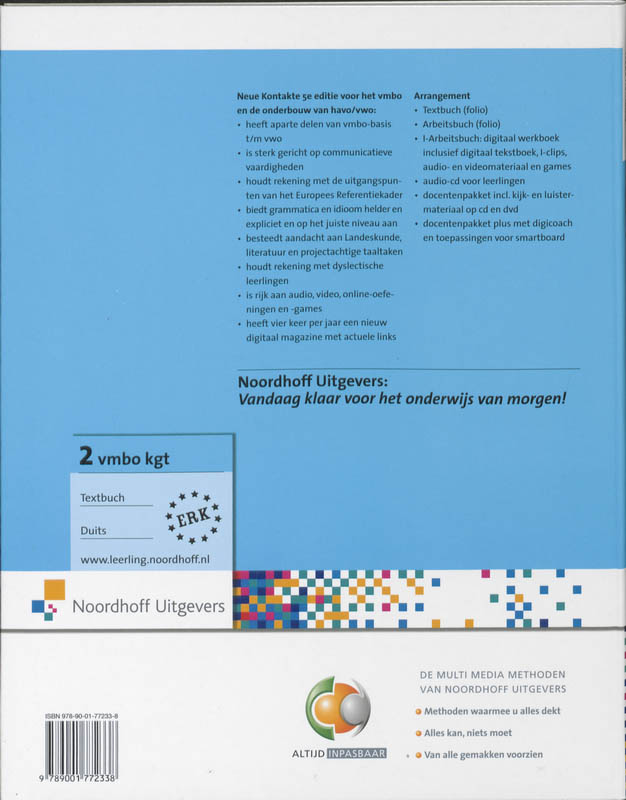 Achterkant van 2 Vmbo-Kgt