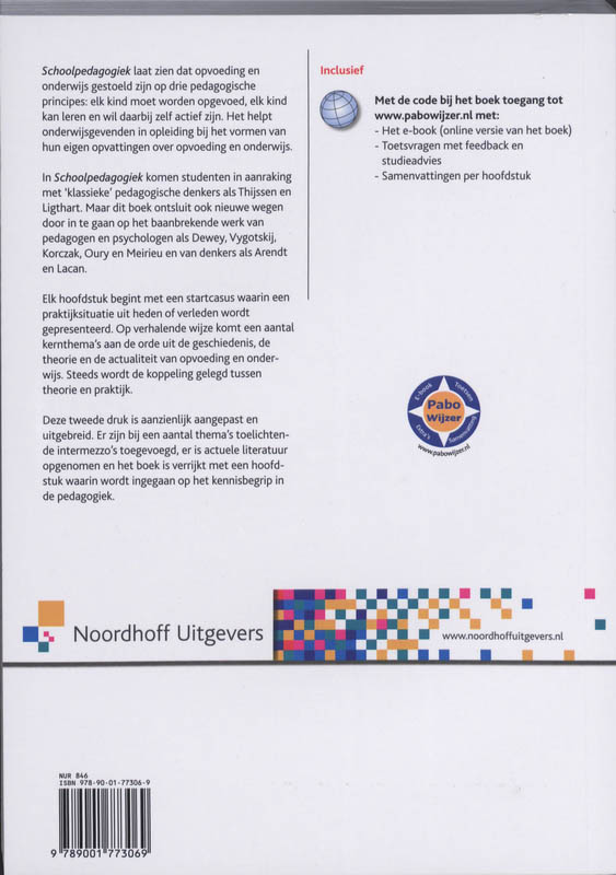 Achterkant van Schoolpedagogiek
