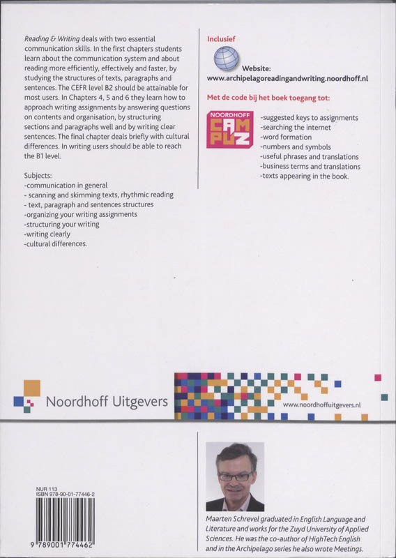 Achterkant van Reading & Writing