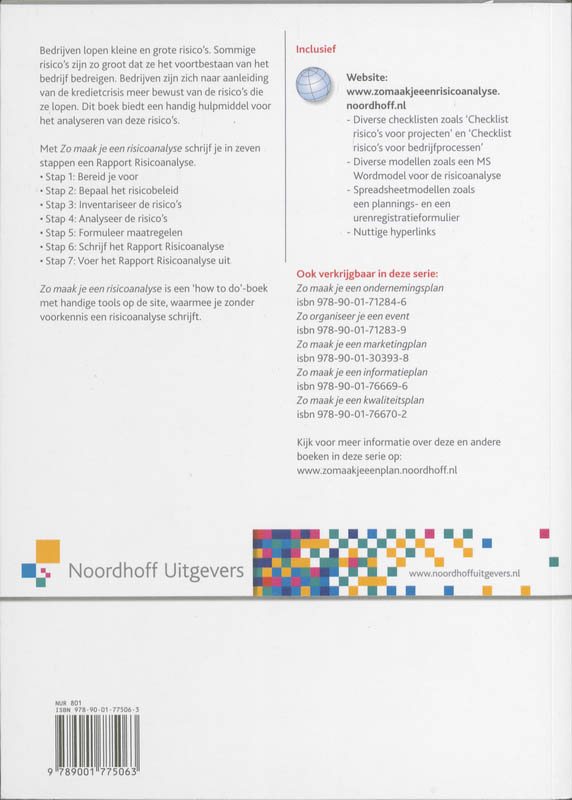 Achterkant van Zo maak je een risicoanalyse