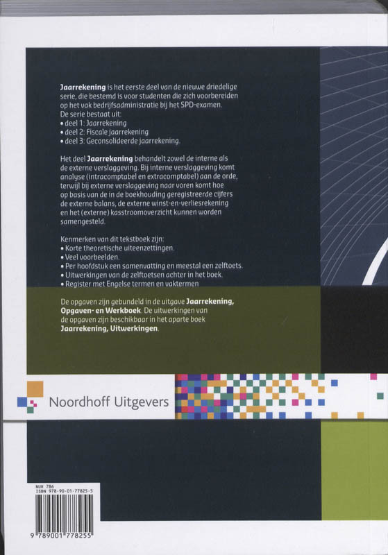 Achterkant van Jaarrekening