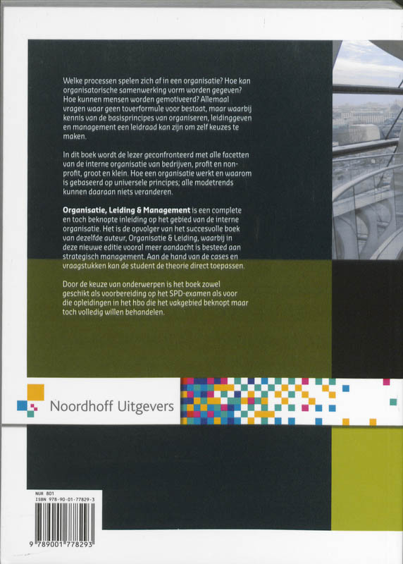Achterkant van Organisatie, Leiding & Management