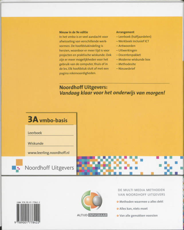 Achterkant van vmbo basis