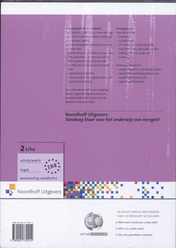 Achterkant van Activity book A en B