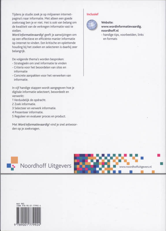 Achterkant van Word informatievaardig!