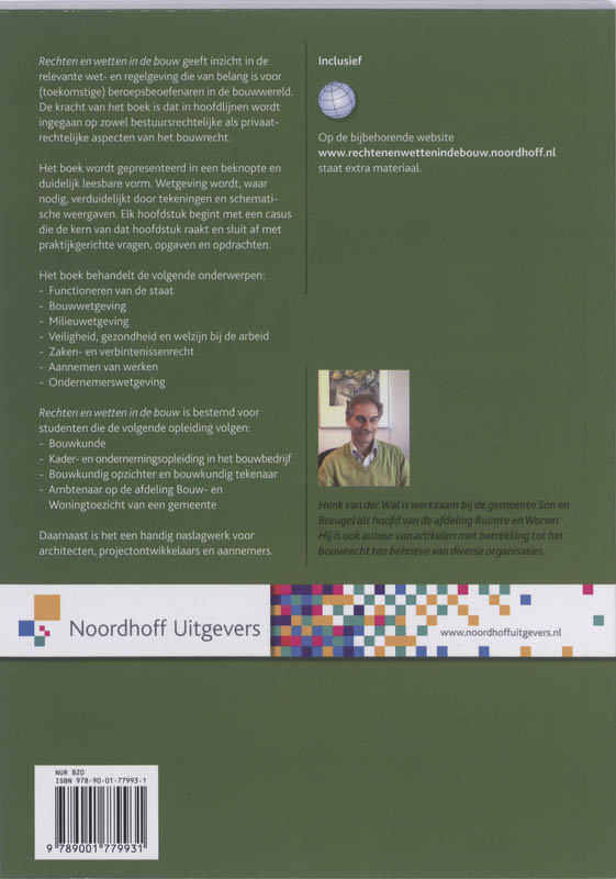 Achterkant van Rechten en wetten in de bouw