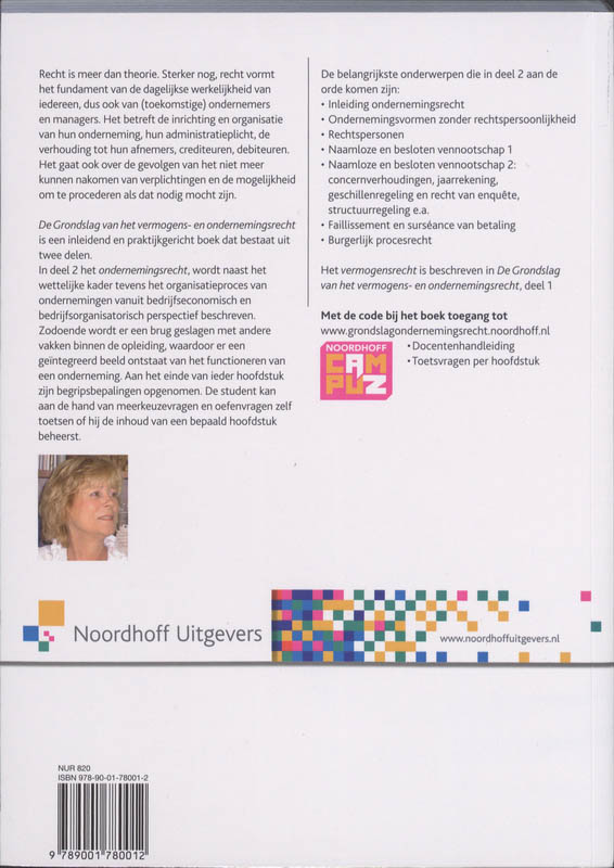 Achterkant van Ondernemingsrecht