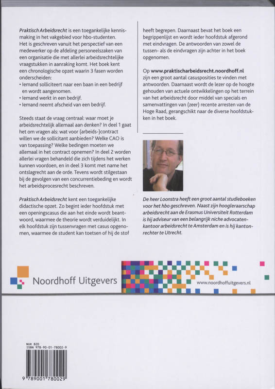 Achterkant van Praktisch Arbeidsrecht