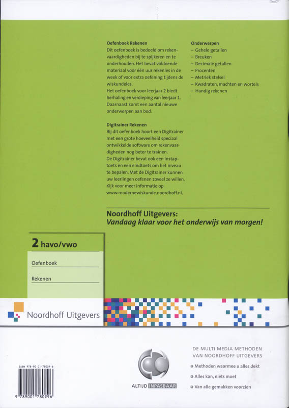 Achterkant van Oefenboek