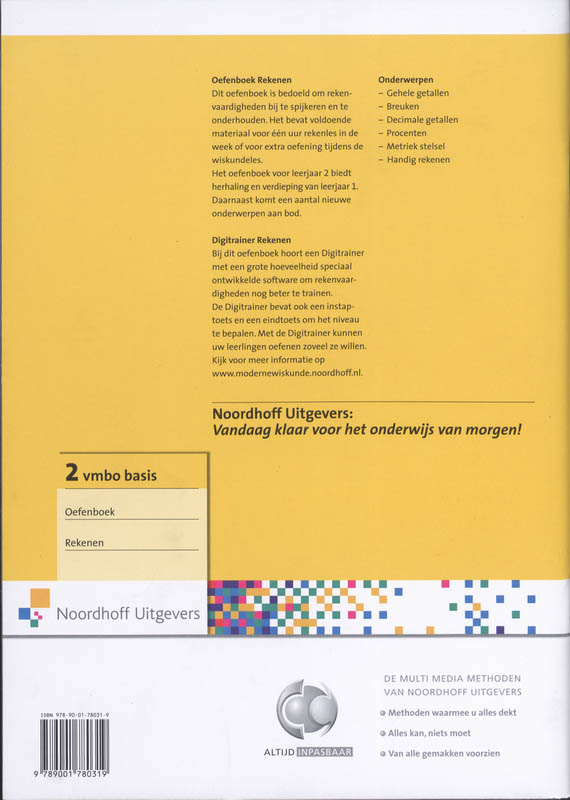 Achterkant van Oefenboek