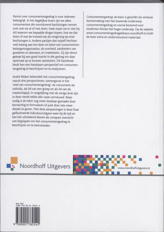 Achterkant van Consumentengedrag, de basis