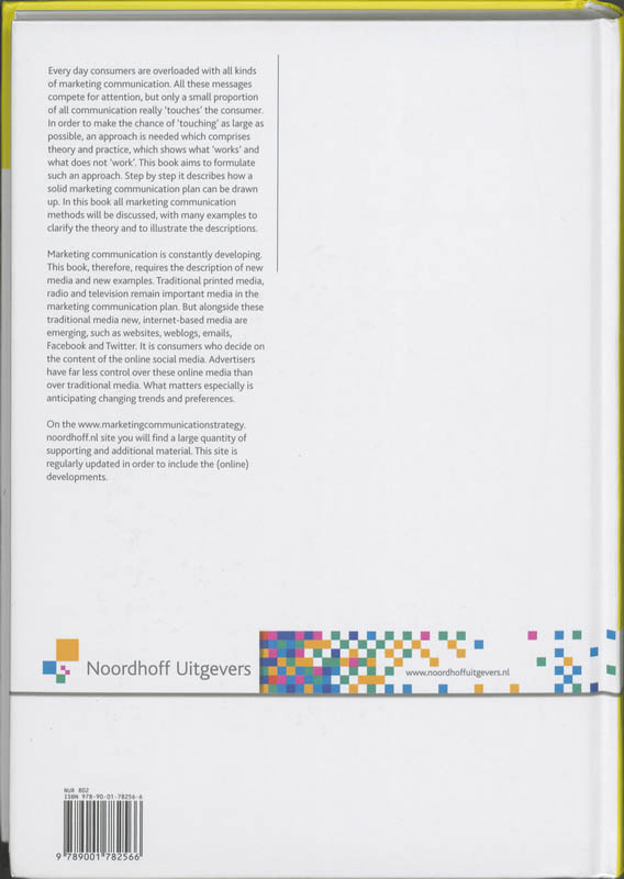 Achterkant van Marketing Communication Strategy