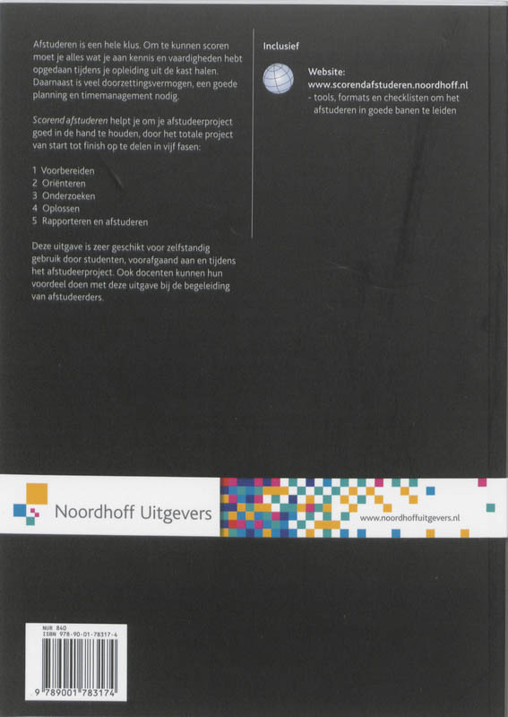 Achterkant van Scorend afstuderen
