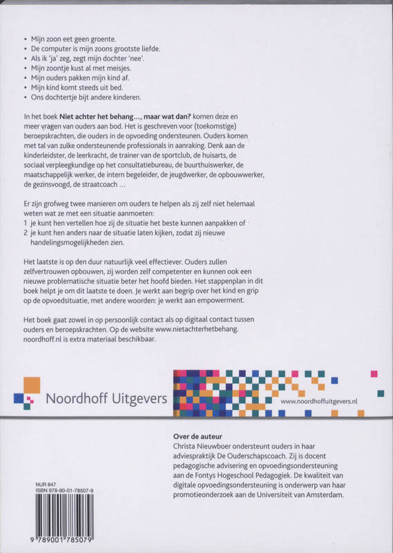 Achterkant van Niet achter het behang..., maar wat dan?