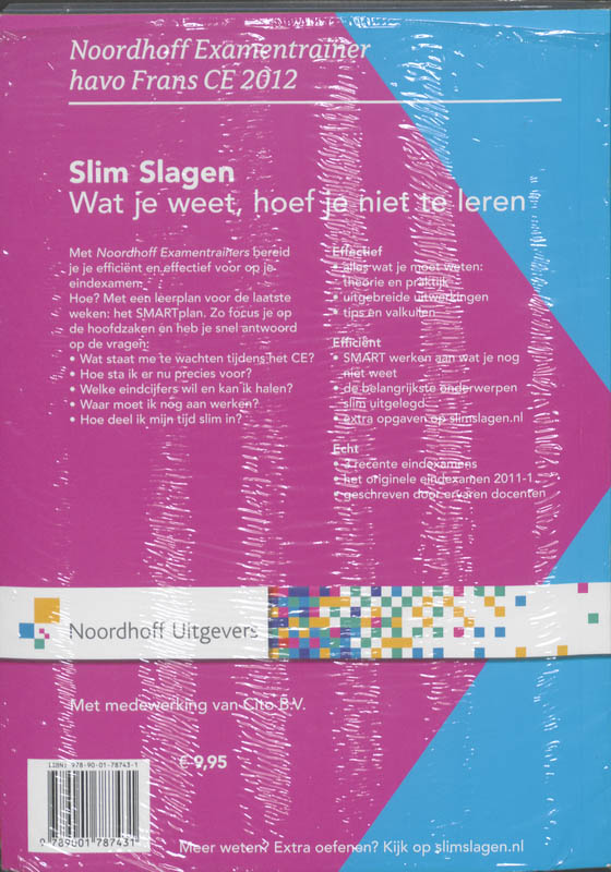 Achterkant van havo Frans CE 2012