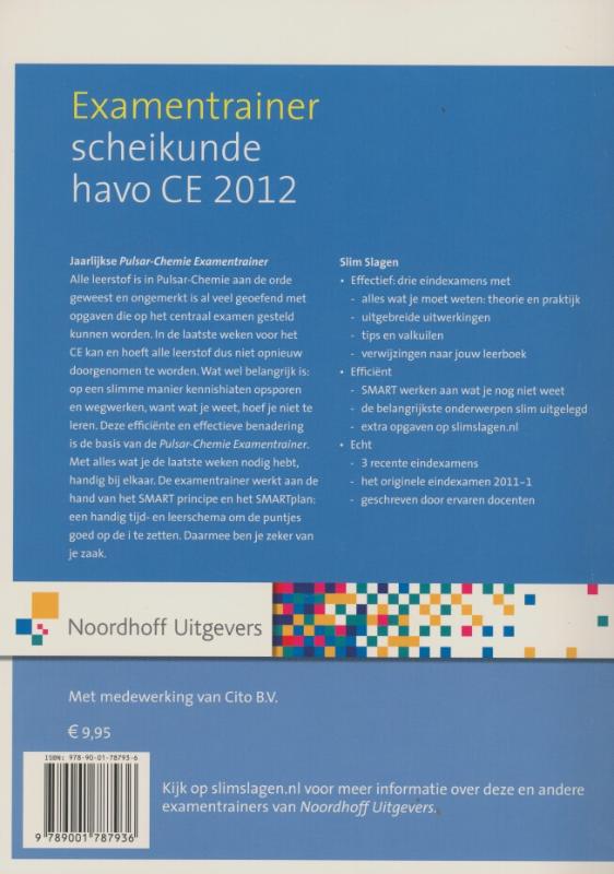 Achterkant van Examentraining