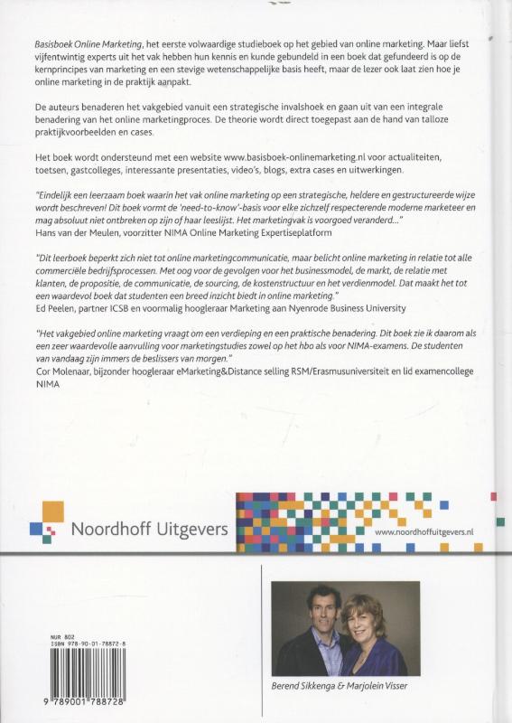 Achterkant van Basisboek online marketing