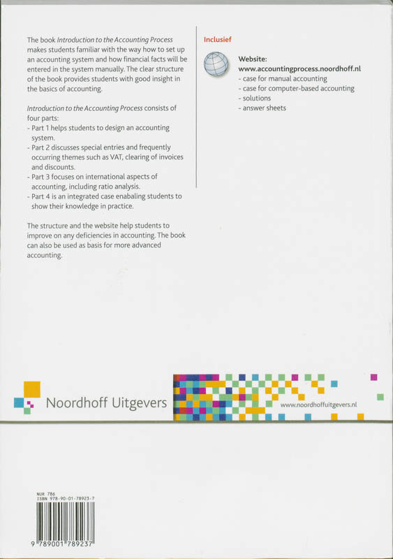 Achterkant van Introduction to the accounting process