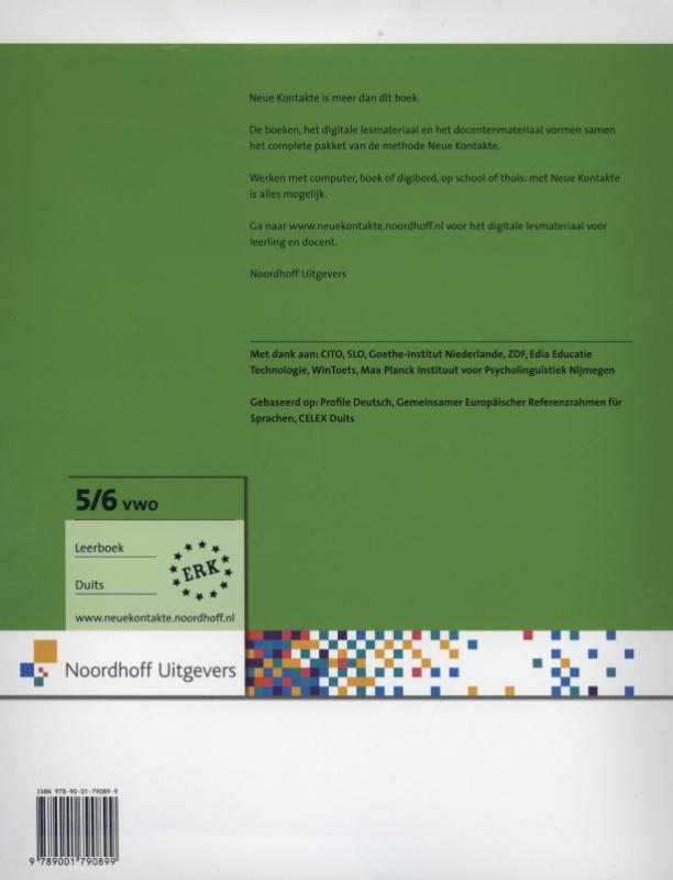Achterkant van leerboek