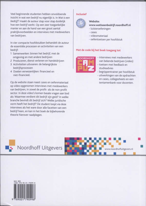 Achterkant van Wat is een bedrijf?