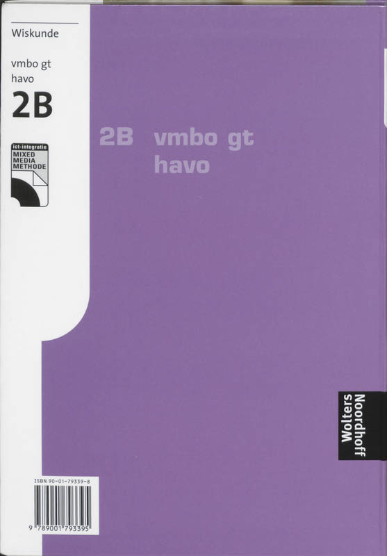 Achterkant van 2b vmbo gt havo
