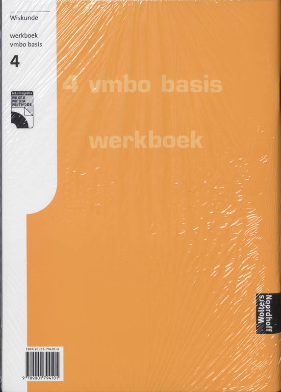 Achterkant van Werkboek wiskunde