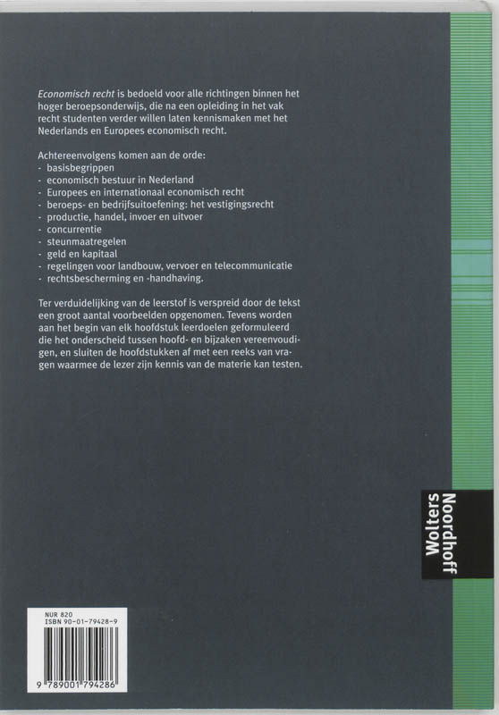 Achterkant van Economisch Recht