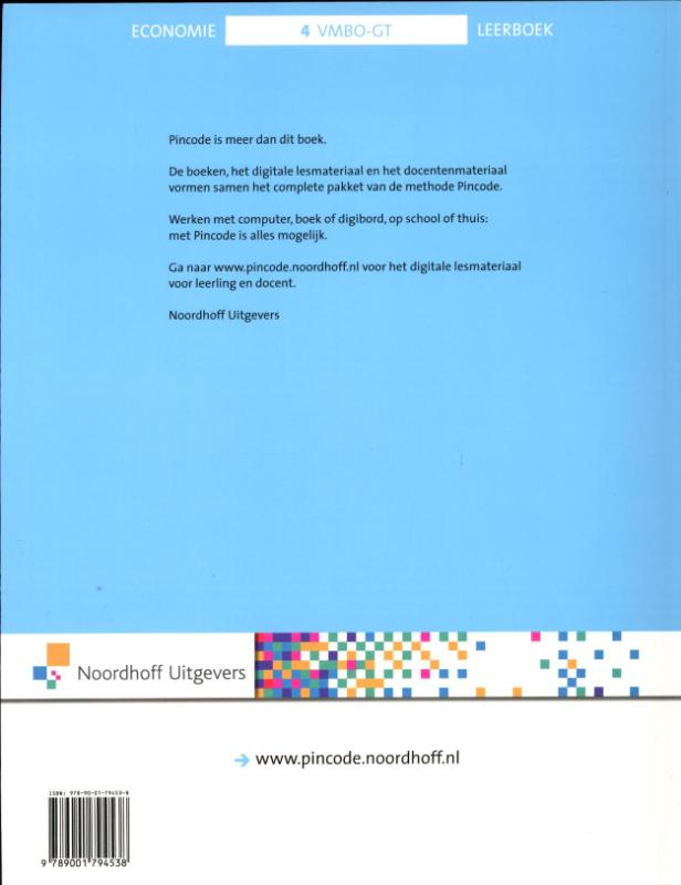 Achterkant van leerboek