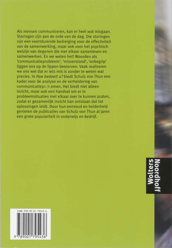Achterkant van Hoe bedoelt u?