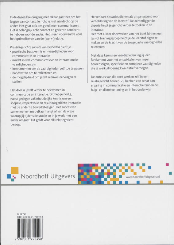Achterkant van Praktijkgerichte sociale vaardigheden