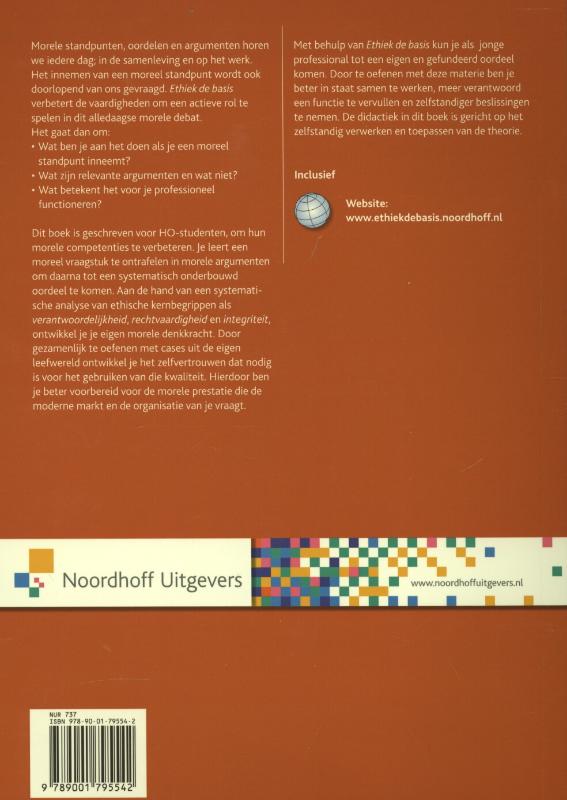 Achterkant van Ethiek de basis