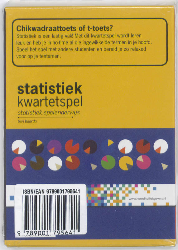 Achterkant van Statistiekkwartetspel