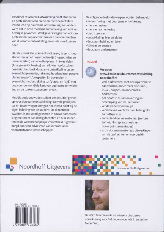 Achterkant van Basisboek Duurzame Ontwikkeling